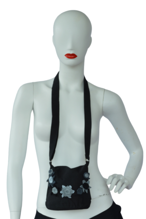 bag black-PhotoRoom.png-PhotoRoom Cotton bag with crochet flowers – black - ABACF1bl